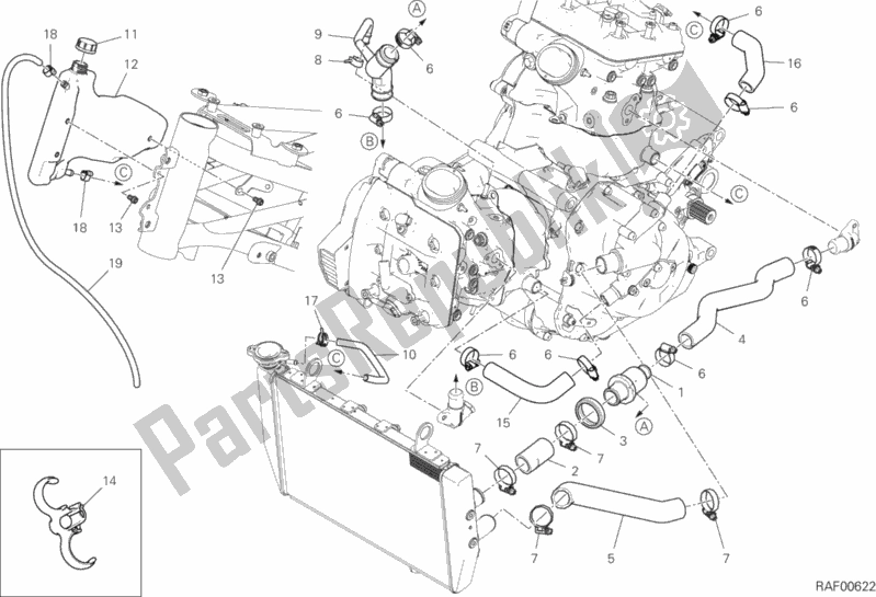 Todas las partes para Circuito De Enfriamiento de Ducati Multistrada 1260 Enduro 2020